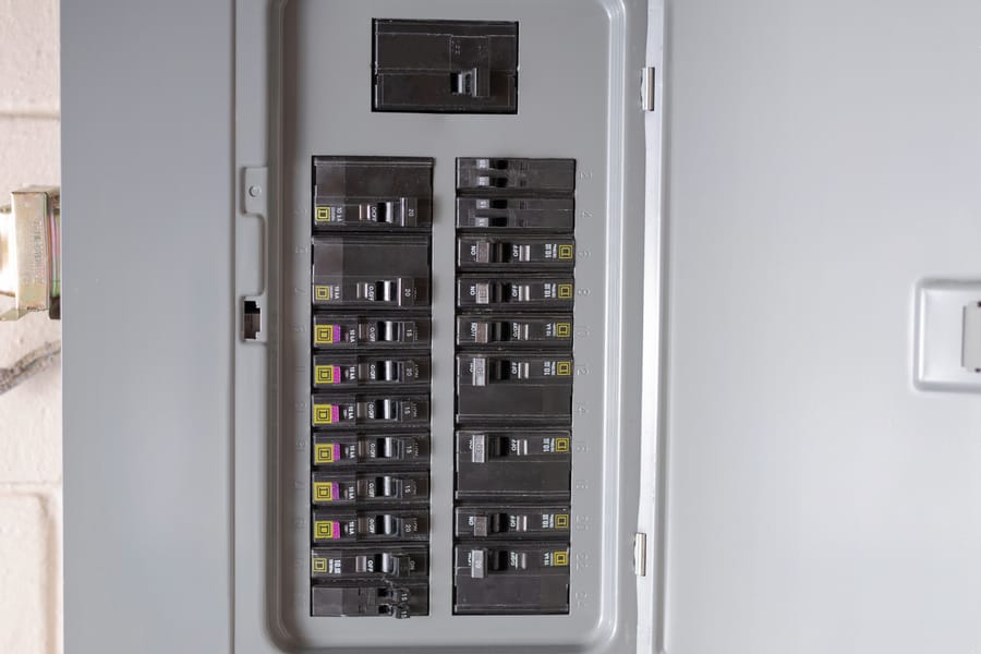 Upgraded home electrical breaker panel maintained by certified electricians in Houston.