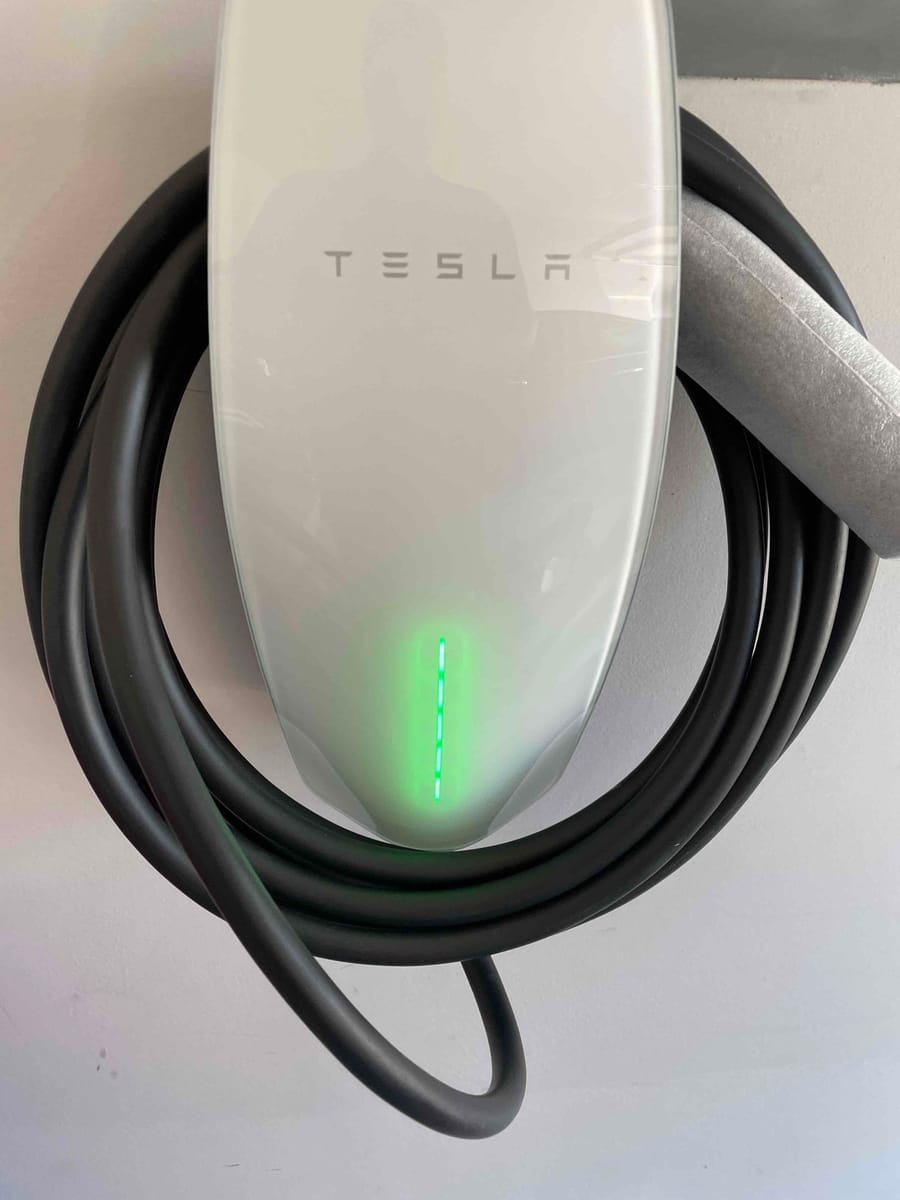 Newly installed Tesla Charger done by Tesla-Certified and QMerit-Certified electricians.